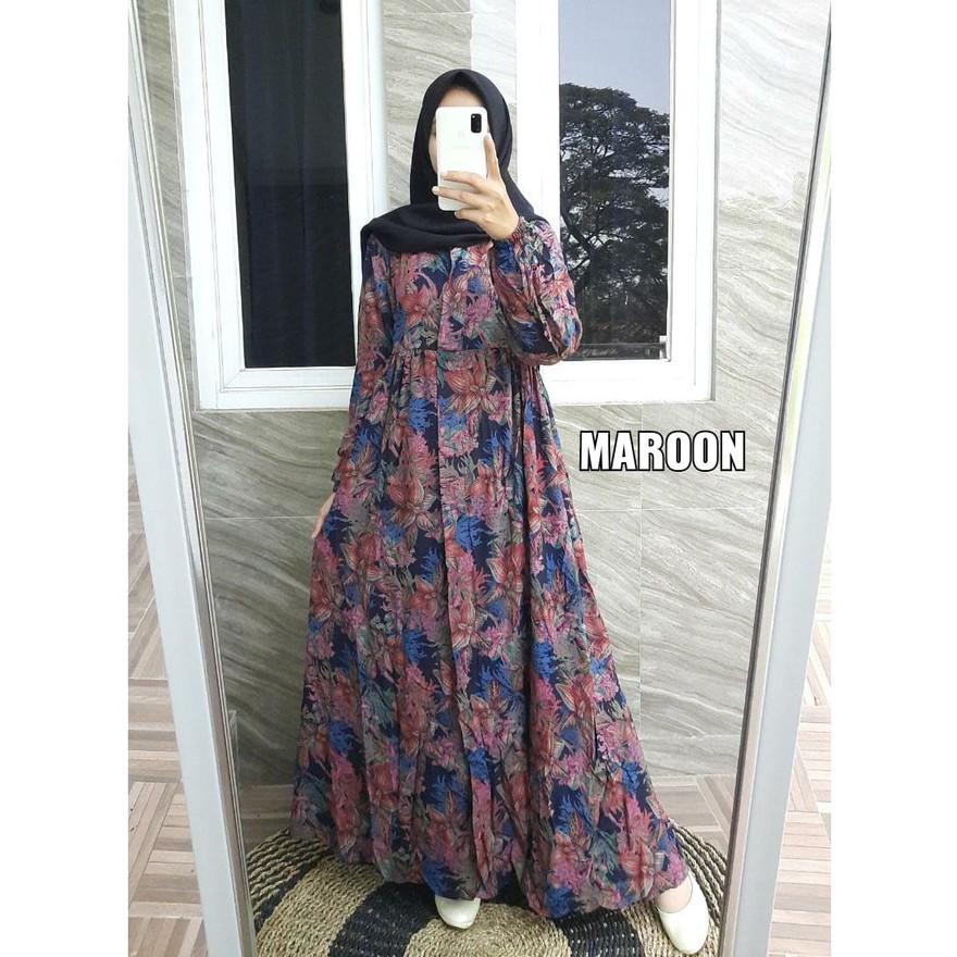 Gamis Rayon Twill/ Gamis Susun Bahan Rayon Twill/ Rayon Viscos