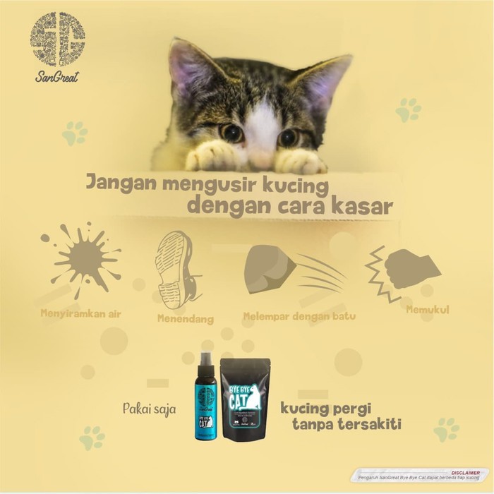 Pengusir kucing Bye Bye Cat gel Kemasan 250g