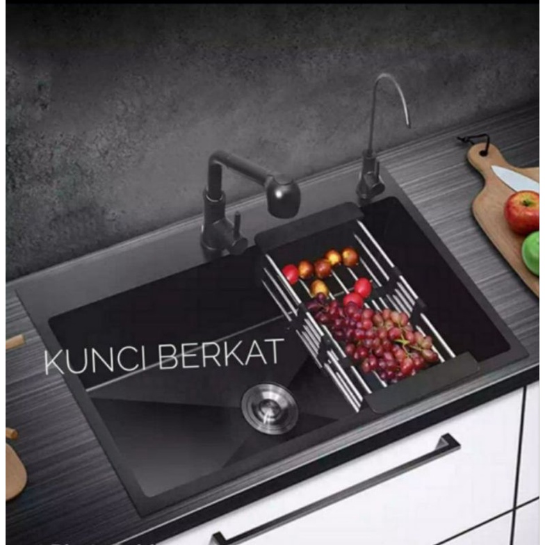 Kitchen sink Black 6045/Bak Cuci Piring Hitam/Sus 304