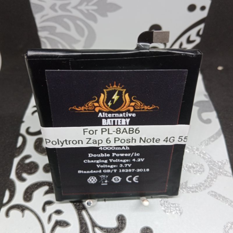 Batrai For Polytron PL8AB6 551 Batre Zap 6 posh Note 4G Baterai Persamaan Modif