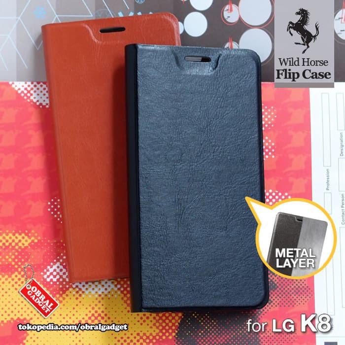 Leather Flip Case LG K8 Soft Flipcase Cover Flipcover Casing K350 LTE