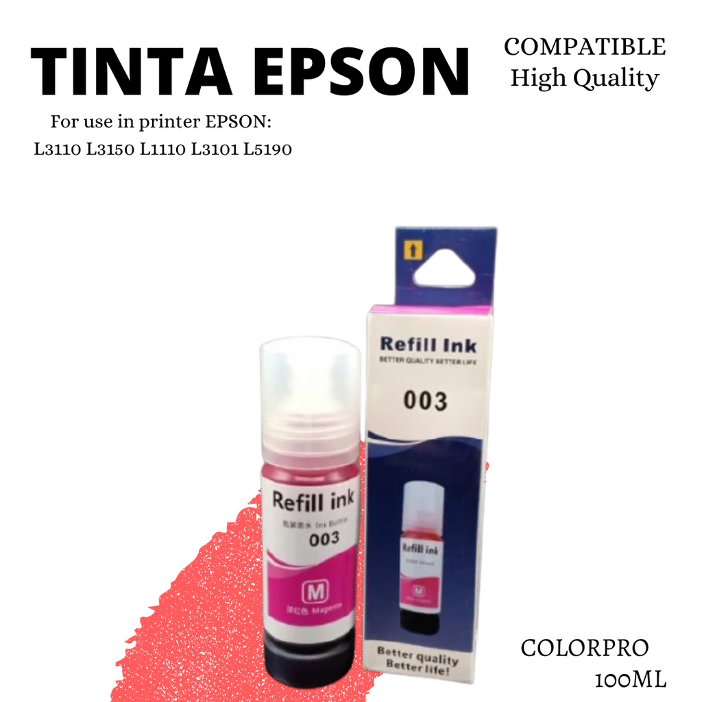 Tinta epson 003 L3110 L3150 L1110 L3101 L5190 1 paket 4 warna