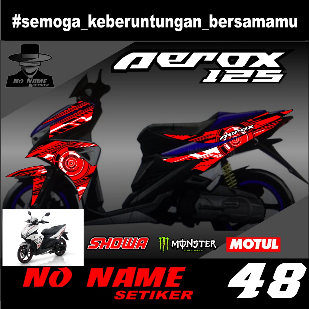 striping aerox 125 (48) stiker sticker setiker