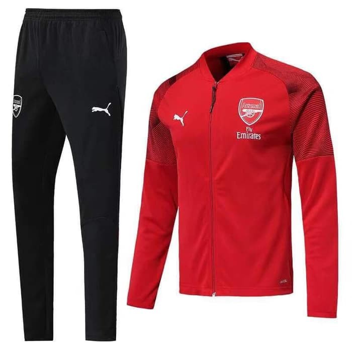 Hot Jaket Midlayer Sweater Tracksuit Arsenal Home 19/20 Grade Ori Futsal |