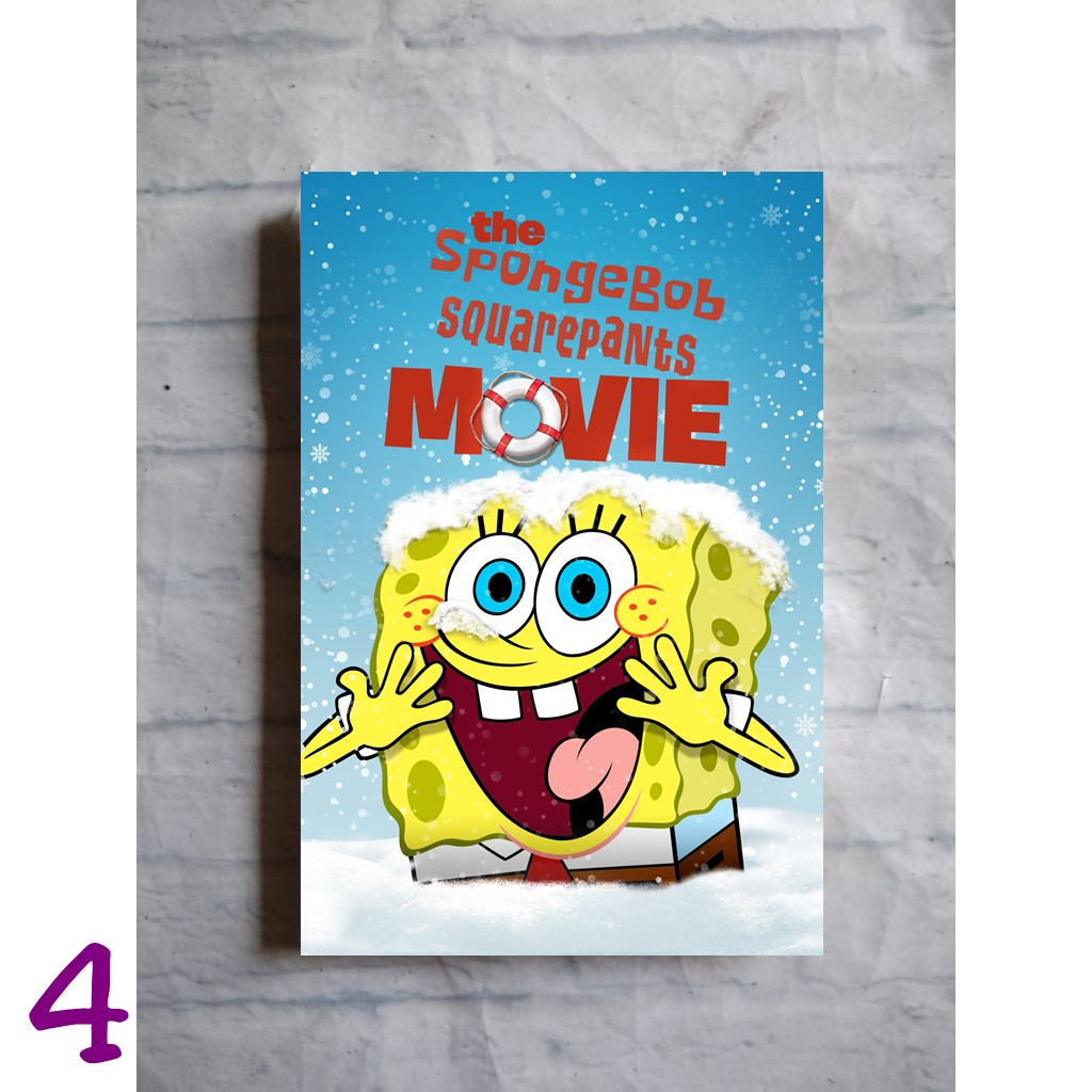 Poster Film The Spongebob Squarepants Movie Hiasan Dinding Kamar Anak Dekorasi Kayu Shopee Indonesia