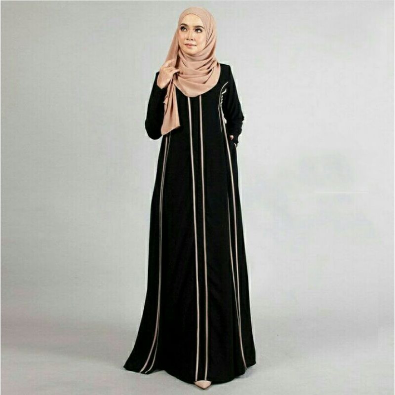 abaya hitam arab hight quality / abaya jetblack original / ammarany abaya