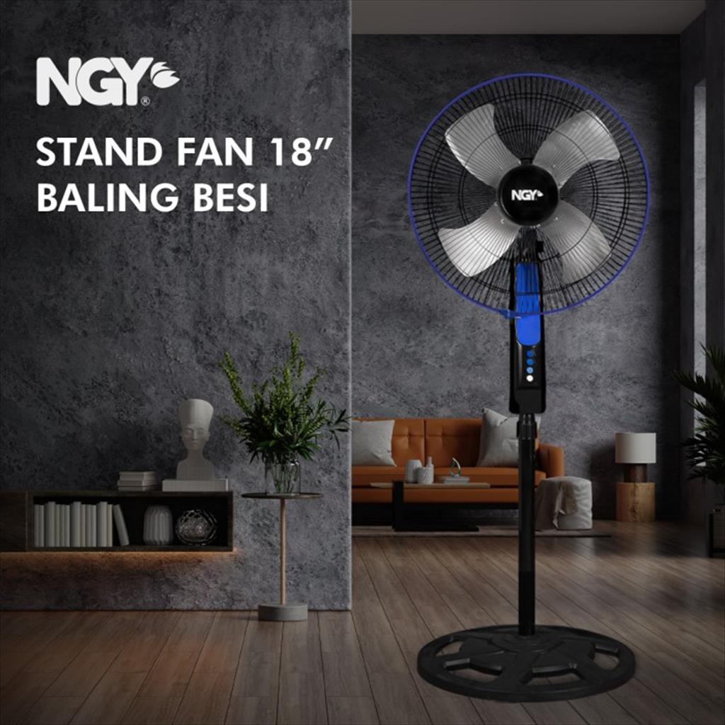 ngy stand pedestal fan   kipas angin berdiri 18 inch   nagoya