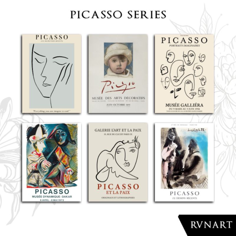 

Pablo Picasso art exhibition poster minimal
