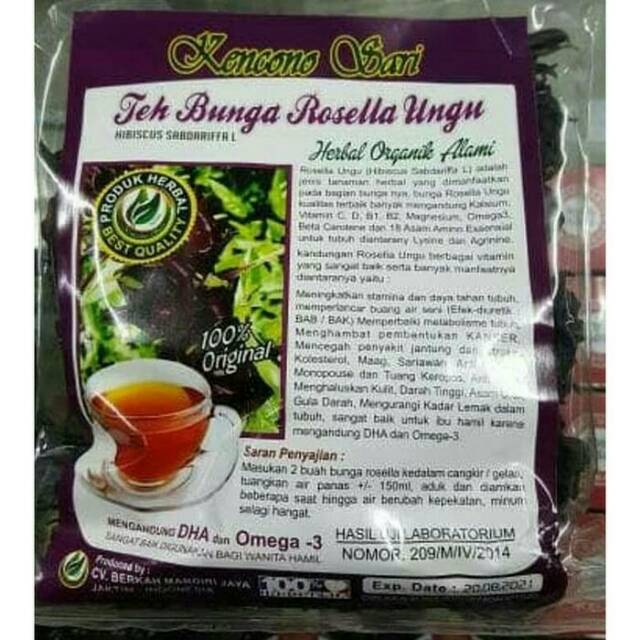 Jual Teh Seduh Bunga Rosella Ungu Kencono Sari Herbal Asli Original Shopee Indonesia 1140