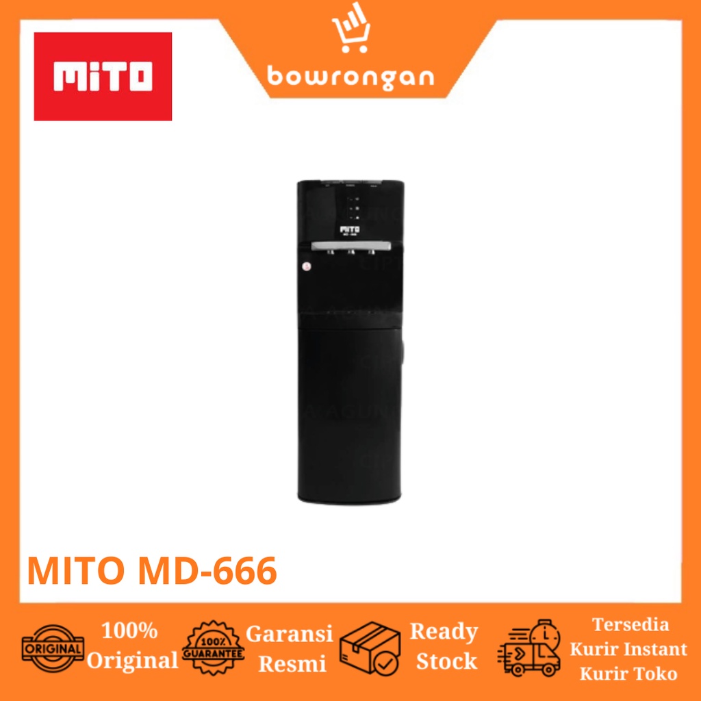 MITO Dispenser Galon Bawah Bottom Load Normal Hot Cold MD 666 MD-666 MD666