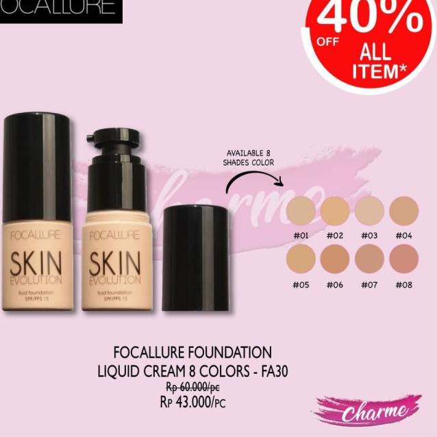 (READY &amp; ORI!) FOCALLURE Foundation Liquid 8 Colors FA30 FA 30 Alas bedak