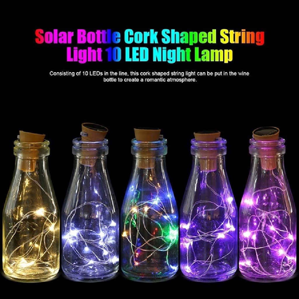 (Birth) Lampu Tumblr Led Bentuk Botol Wine Tenaga Surya Untuk Dekorasi Rumah / Pesta