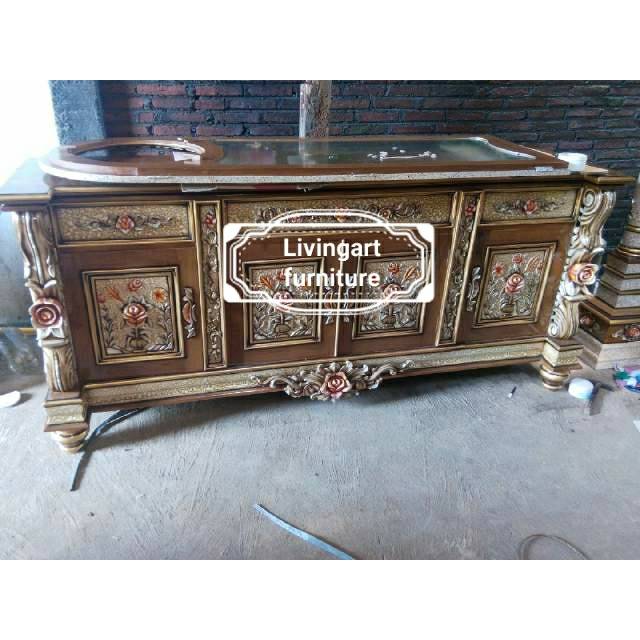 Bufet kayu ukir jepara | bufet tv kayu