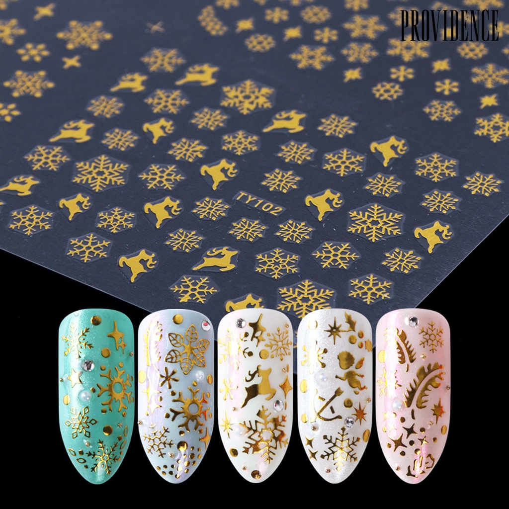 Providence Nail Sticker Christmas Patterns DIY Ultra Thin New Year Nail Art Design Winter Sliders for Female