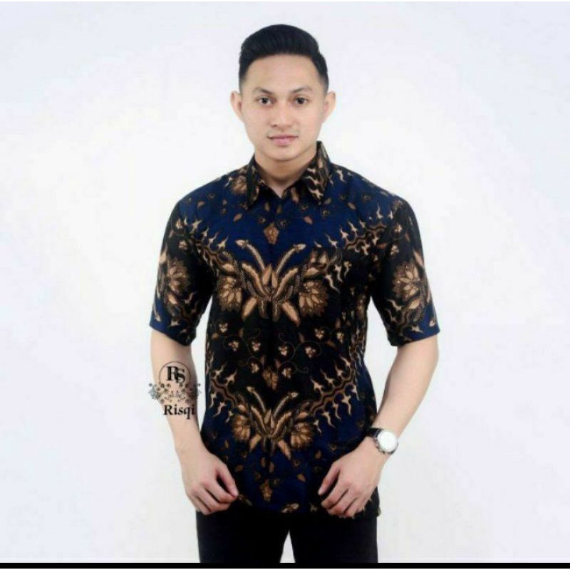 terbaru kemeja batik lengan pendek / baju batik pria / batik modern