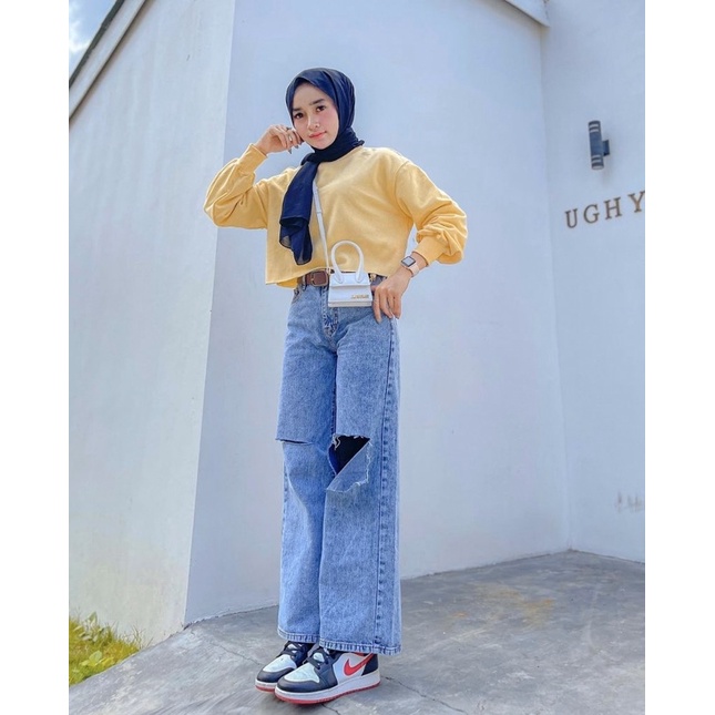 SHANA HIGHT WAIST KULOT JEANS SOBEK