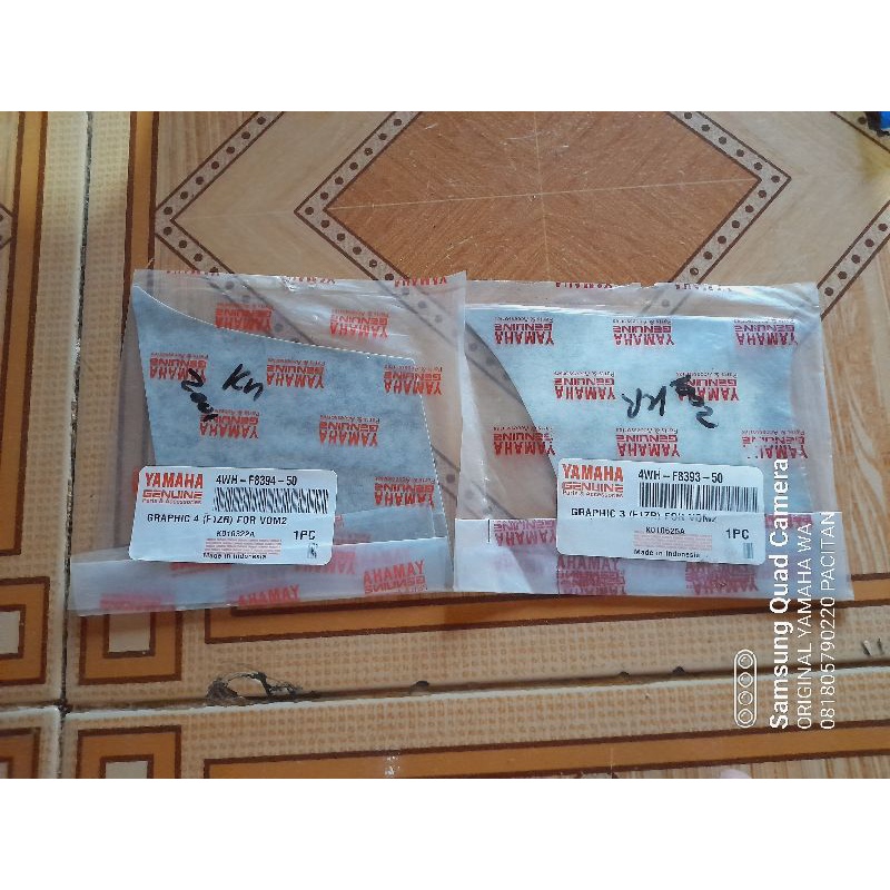 striping sayap dalam atas kanan kiri f1zr fizr 2002 oren orange  original YGP