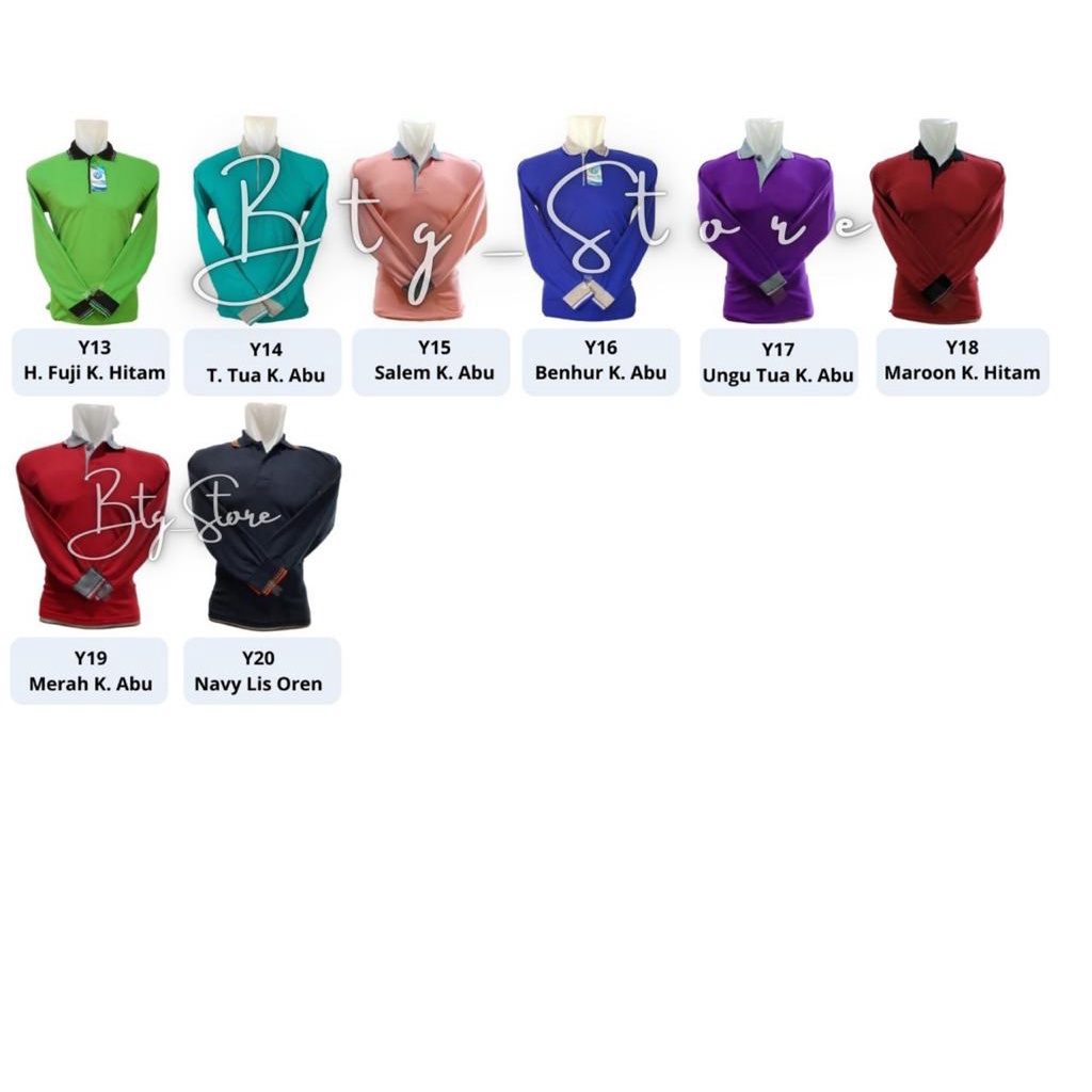 Kaos Polo Panjang UNISEX/Kaos Kerah/PoloShirt/Polo Poliester Panjang