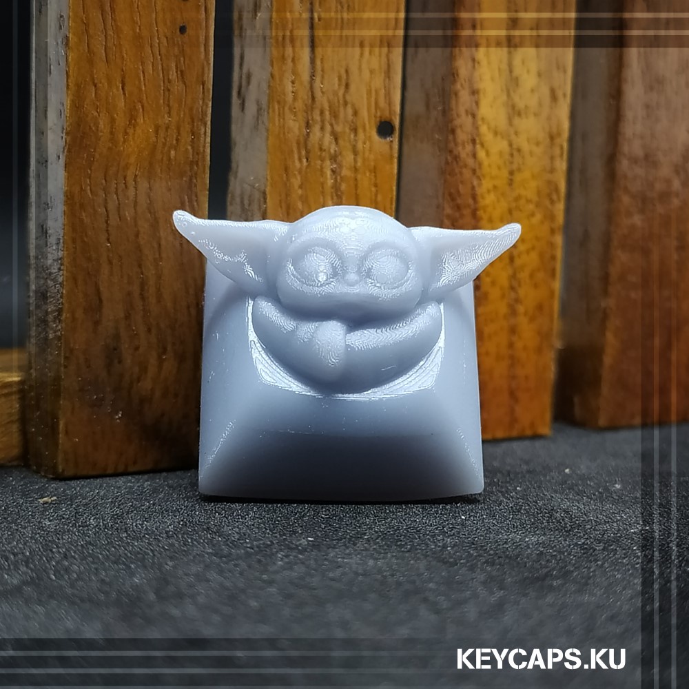 ARTISAN KEYCAPS / KEYCAP MECHANICAL KEYBOARD KARAKTER BABY YODA GREY
