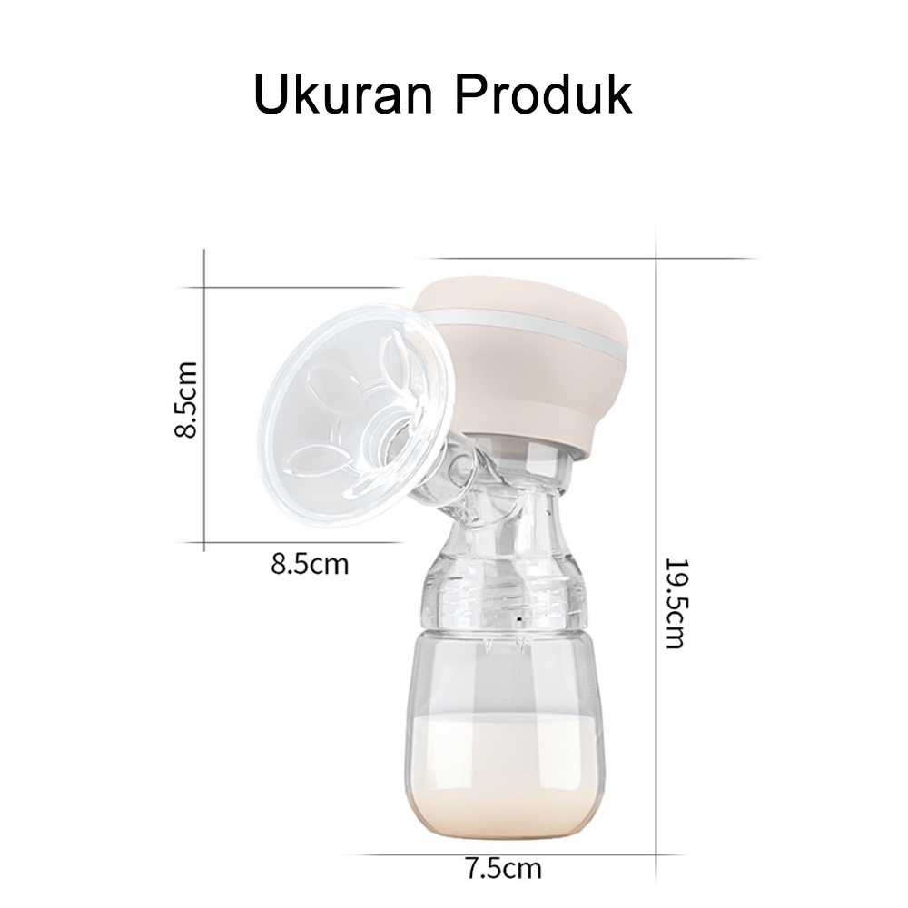 Buluary Pompa asi elektrik kecepatan tinggi breast pump electric bahan silikon BPA free