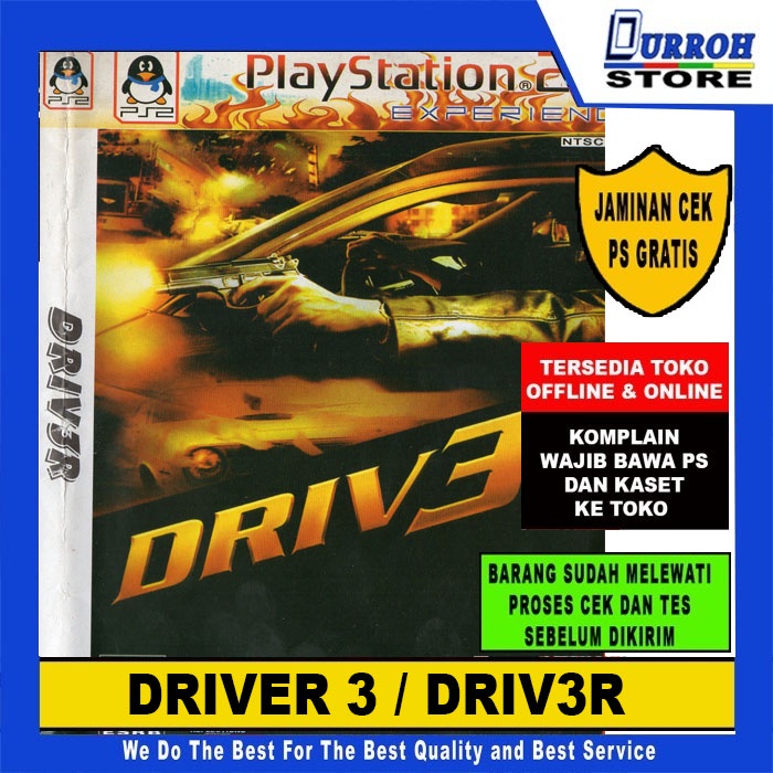 KASET DVD GAME PS 2 DRIV3R / DRIVER 3