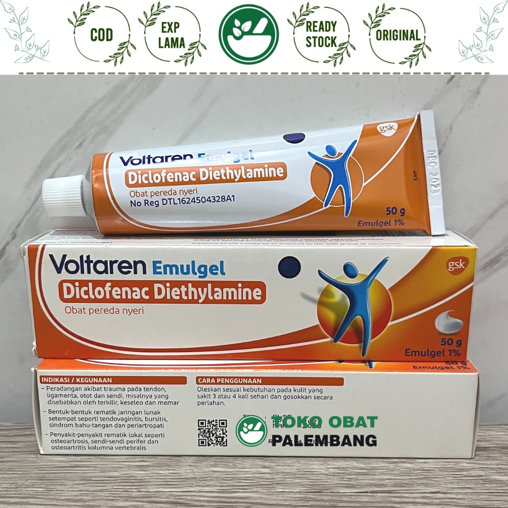 VOLTAREN EMULGEL 50GRAM DICLOFENAC SODIUM DCL gel rematik gel pereda sakit