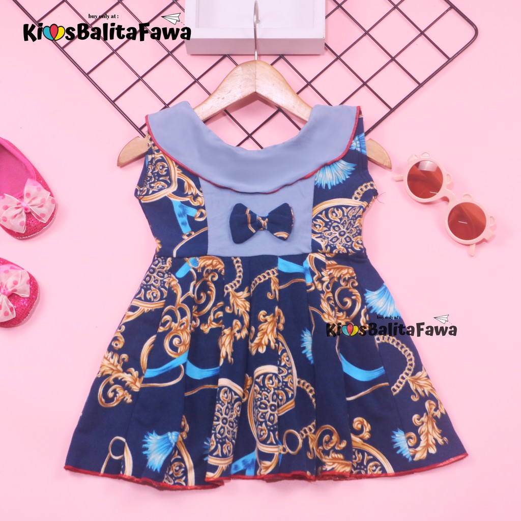 Dress Cantika uk Bayi 3-12 Bulan / Dres Yukensi Murah Baju Anak Perempuan Harian Gaun Pesta Polos babycinnamon