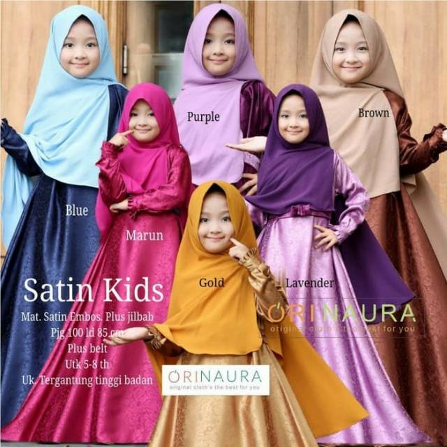 Gamis anak Satin kids