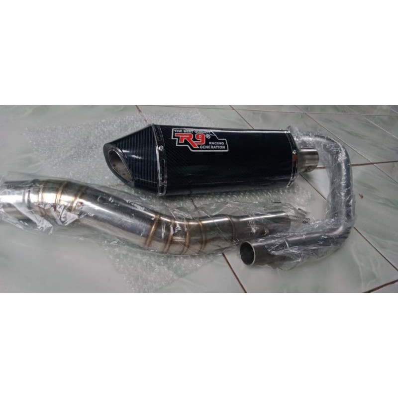knalpot R9 Full Hitam Motor Cbr150r