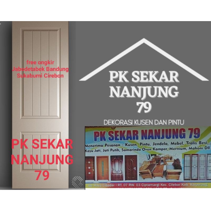 DAUN PINTU 80X200CM JATI PUTIH,AKASIA FREE ONGKIR JABODETABEKKAR BANDUNG