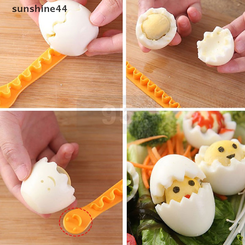 Sunshine 2Pcs / Set Alat Pemotong Telur Rebus Kreatif