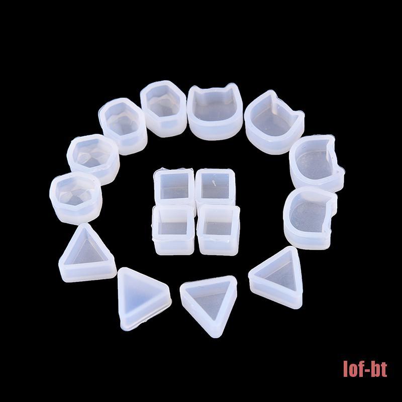 2pcs Cetakan Resin Bahan Silikon Bening Untuk Membuat Perhiasan Anting Wanita