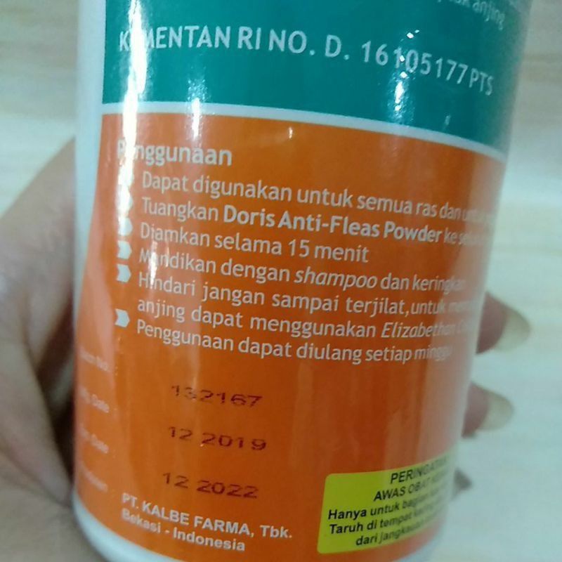 Doris Bedak Kutu 100gr / bedak kutu anjing