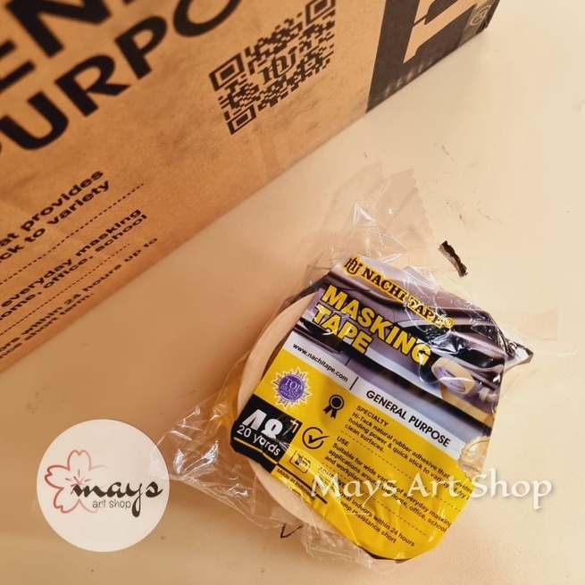 

Masking Tape Nachi - Lakban Kertas 12 mm 24mm 48 mm x 20 Yard 1/2 inch 1 inch 2 inch x 20Y