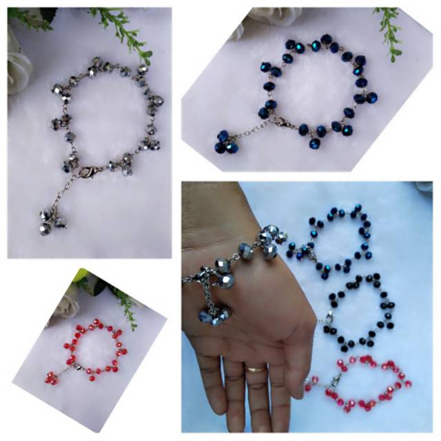 GELANG KRISTAL CANTIK HANDMADE ORI ZIEECRAFT