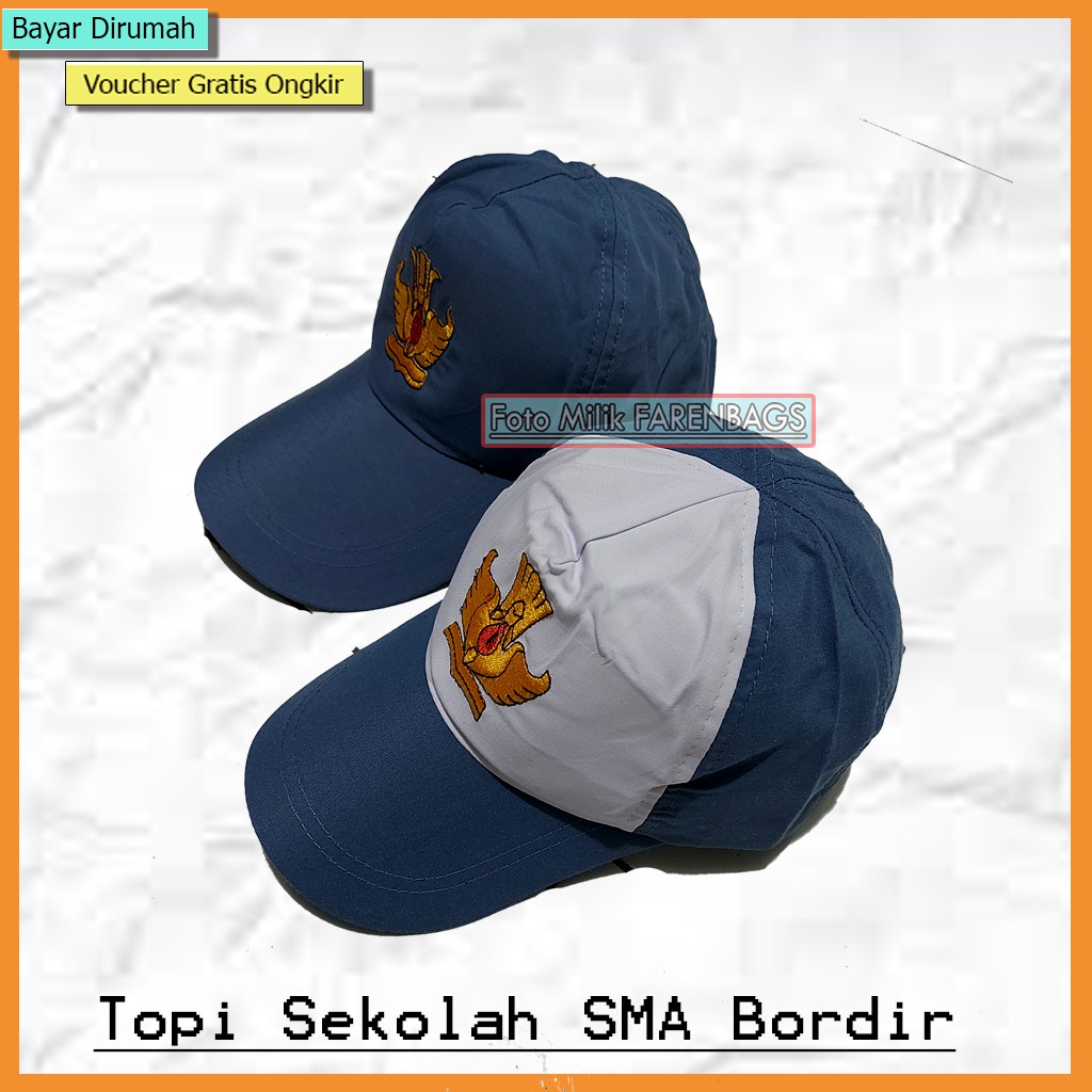 Topi SMA Topi Sekolah SMA Topi Anak SMA Topi Putih Abu SMA Bordir Tut Wury Handayani