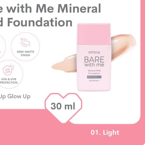➳ Emina Bare with Me Mineral Mild Foundation 30 ml - Foundation - 02 Natural Ω