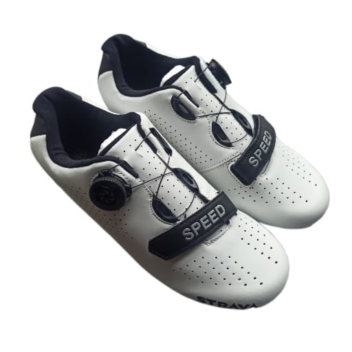 SPEED Sepatu Cleat sepeda Roadbike Road Bike model LOOK SPD - PUTIH DOFF SPEED