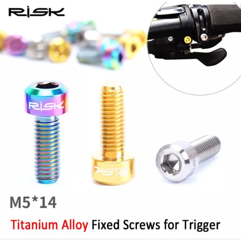 Risk Baut Titanium M5x14mm For Shifter Sepeda Bolt Titanium M5 X 14 mm