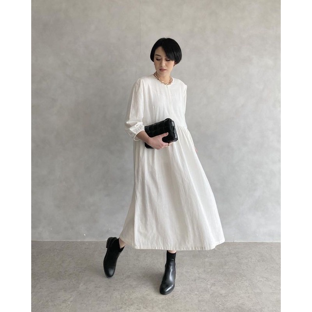 TRICK & TRICKY GHIA DRESS BROKEN WHITE
