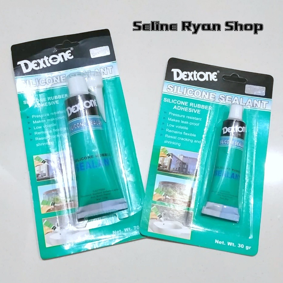 

Lem Kaca/ Akuarium / Lem Silicone Adhesive DEXTONE Bening Transparent Kecil 30 gram