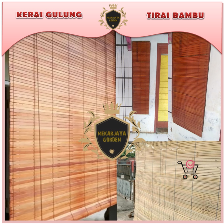 Tirai bambu gulung Krai bambu Gulung Kerai Bambu murah 1.5x2 Krey Bambu Tirai Bambu 2X2 Kerai Bambu