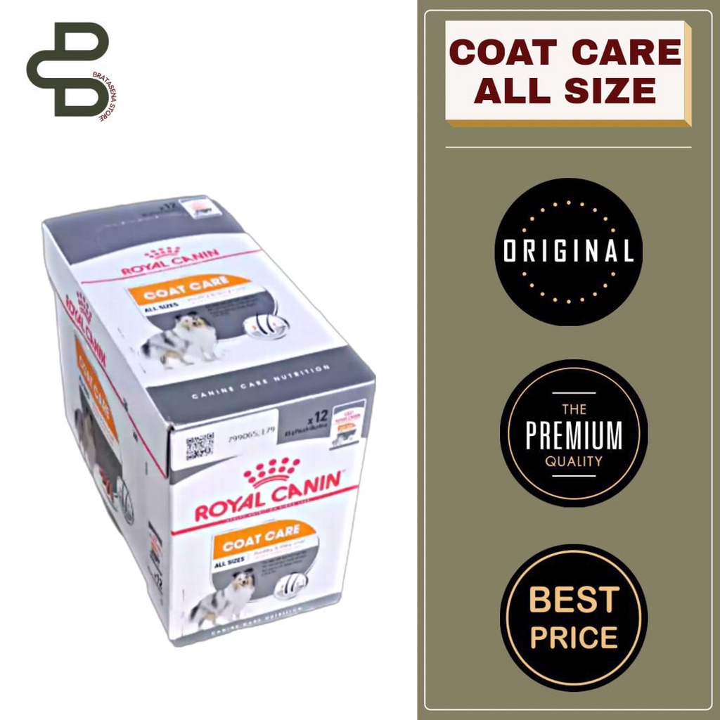 Jual ROYAL CANIN COAT CARE DOG WET FOOD 12 x 85GR (BOX) Shopee Indonesia