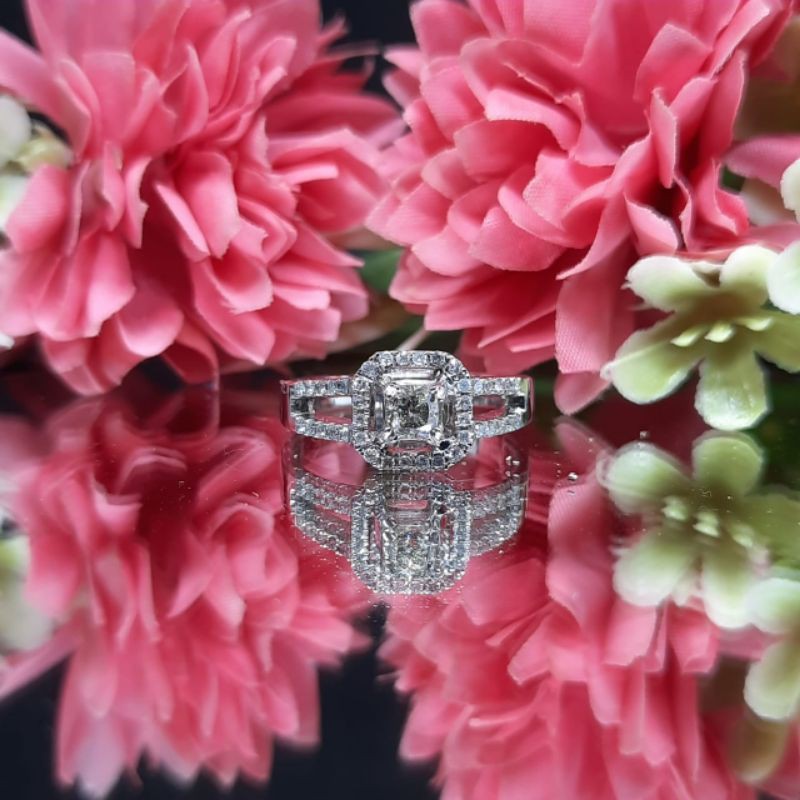 cincin berlian natural diamond emas putih