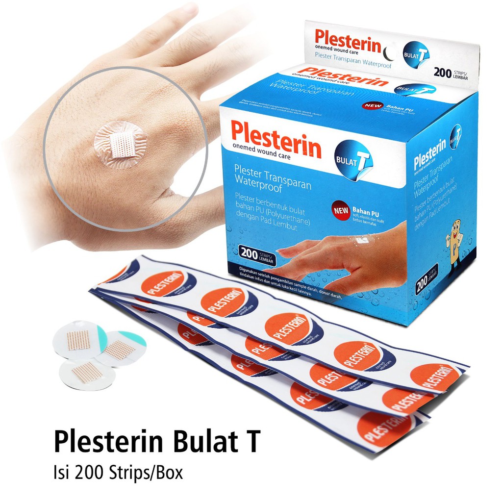 Plesterin Bulat T Transparan OneMed box isi 200pcs