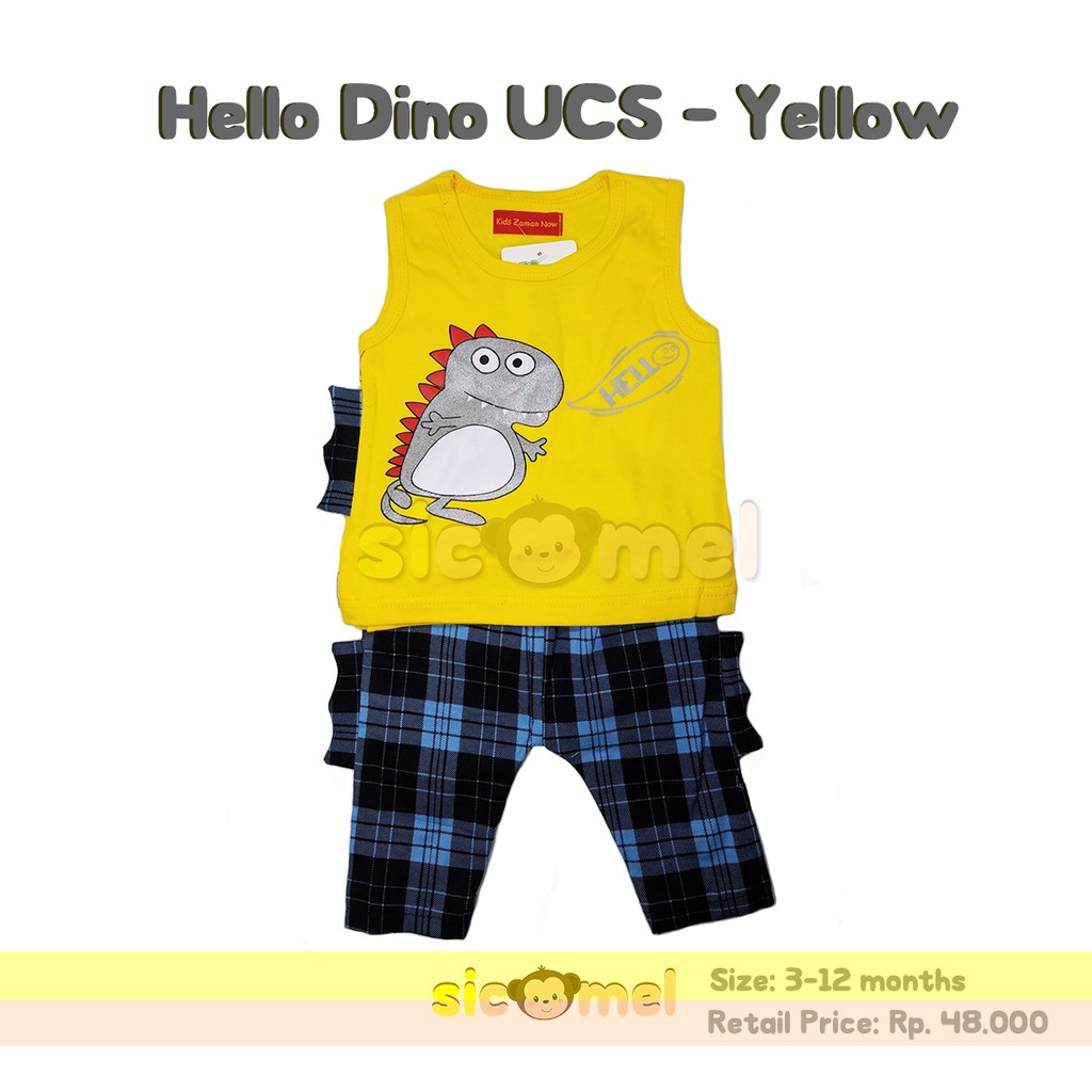 BAJU BAYI LAKI-LAKI/ SETELAN ANAK LAKI-LAKI/ HELLO DINO U CAN SEE