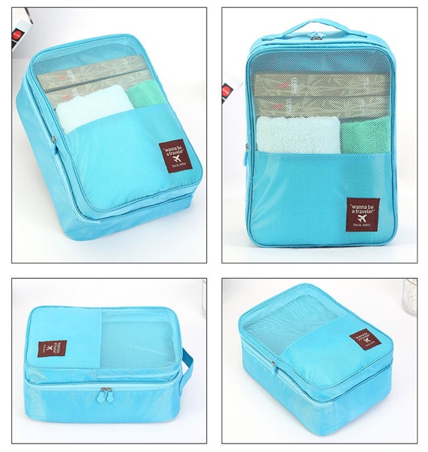 IMPORT Shoes Triple Organizer Tas Sepatu Organizer Size Besar Traveling Shoes Bag Triple