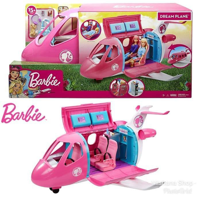 pink barbie plane