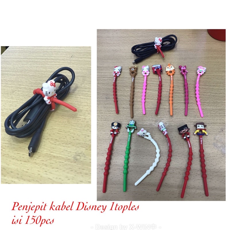 Murah Penjepit kabel Disney Model gerigi