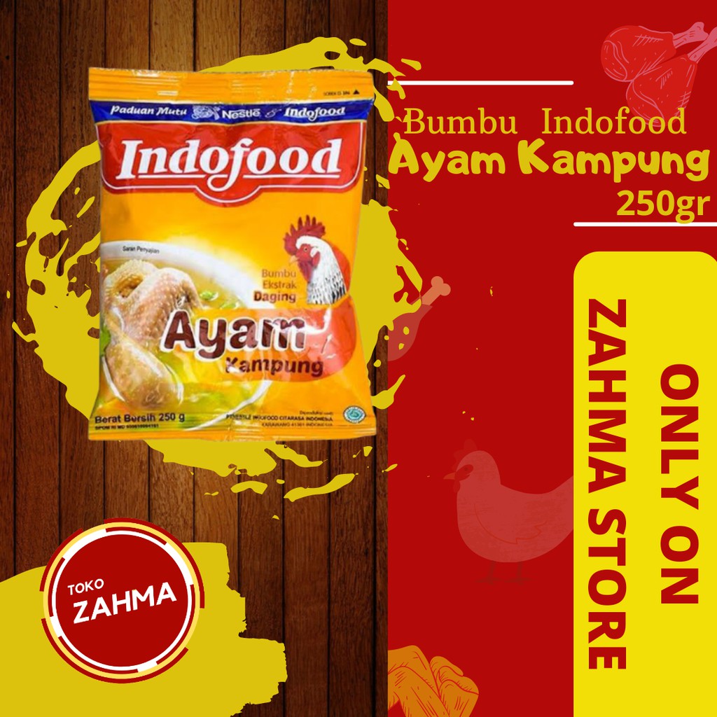 

BUMBU PENYEDAP RASA AYAM KAMPUNG INDOFOOD 250 GR